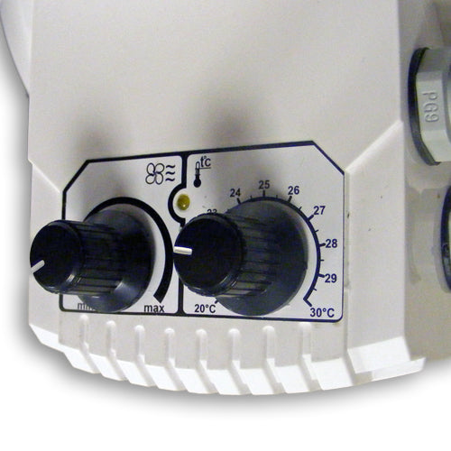 ASPIRATORE VK125UN CON REGOLATORE DI TEMPERATURA E VELOCITA' MINIMA CABLATO DIAM 125MM - MAX 355MC/H VENTS